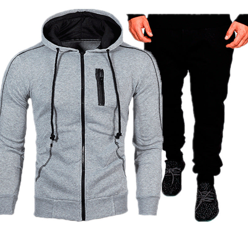Herren sportliches Kapuzenjacken- und Jogginghosen-Set Krohn-e