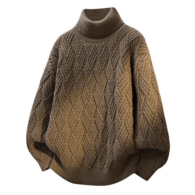 Damen Oversized Rollkragenpullover mit strukturiertem Zopfmuster Krohn-e