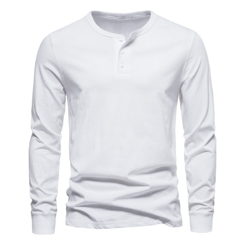 Herren Langarmshirt mit Knopfverschluss und modernem Design Krohn-e
