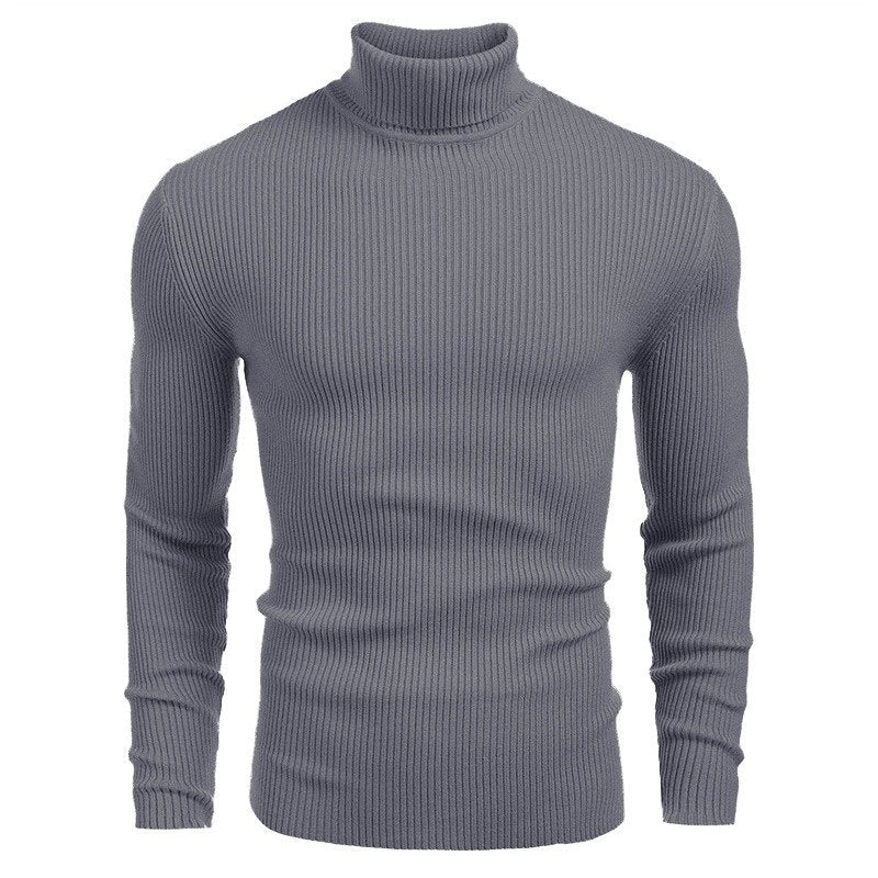 Herren eleganter Rollkragenpullover aus ribbed Strick Krohn-e