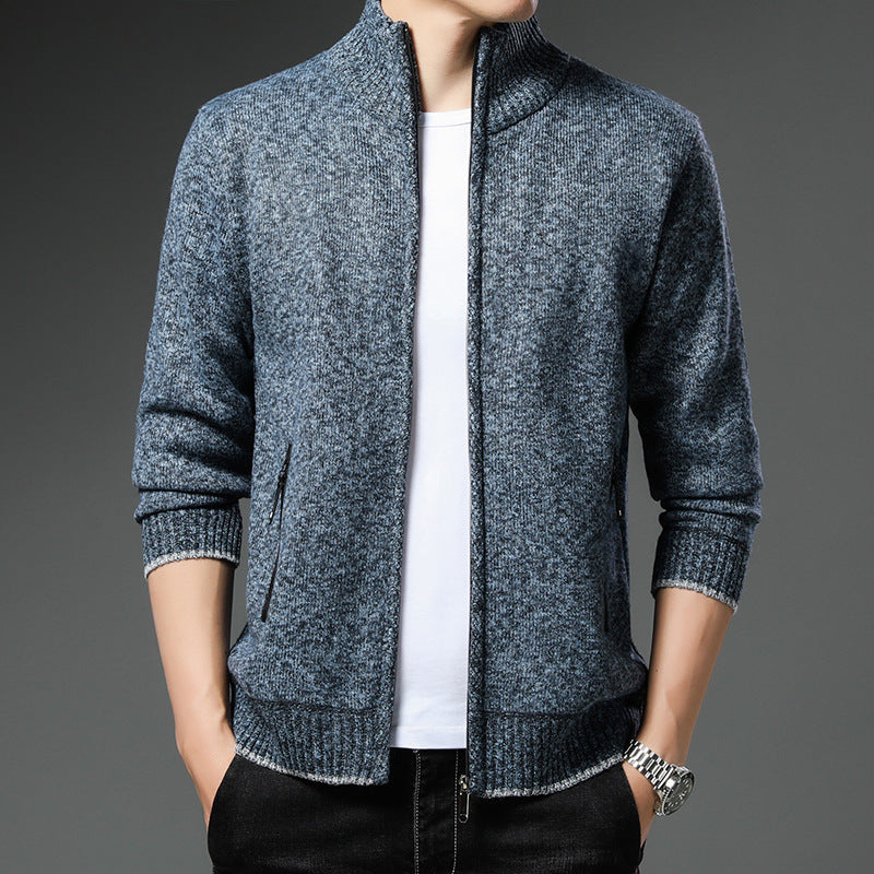 Herren Fleecejacke mit hochgeschlossenem Kragen und praktischen Reißverschlusstaschen Krohn-e