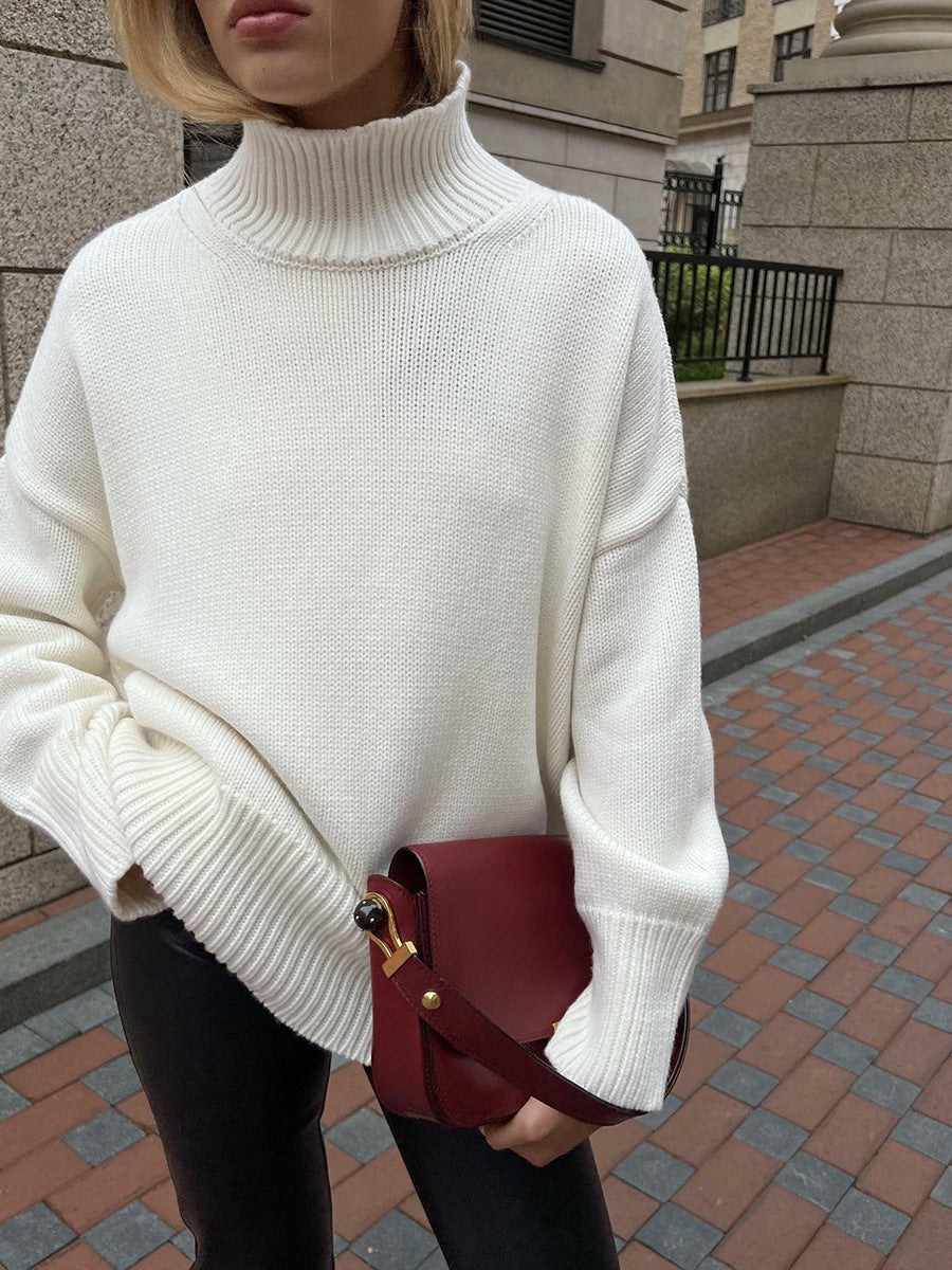 Damen Kuscheliger Rollkragenpullover aus hochwertiger Baumwollmischung mit lockerer Passform Krohn-e