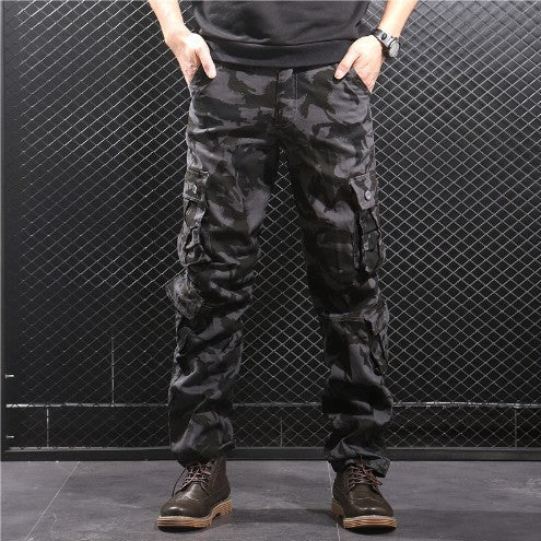 Herren Cargo-Hose mit multifunktionalen Taschen und modischem Camouflage-Design Krohn-e