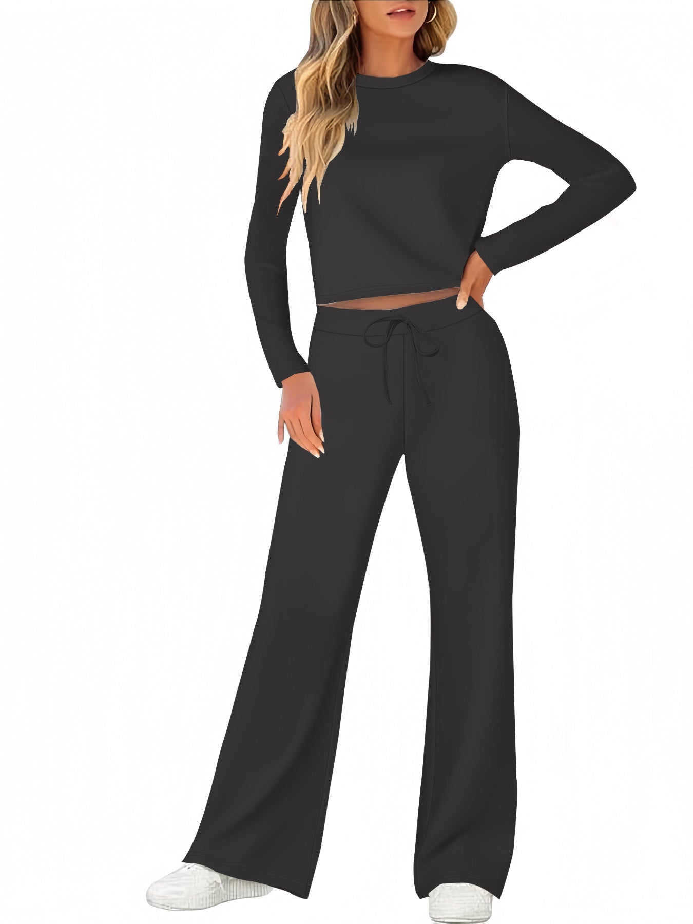 Damen Bequemes Lounge-Set mit weitem Schnitt und langem Arm Krohn-e