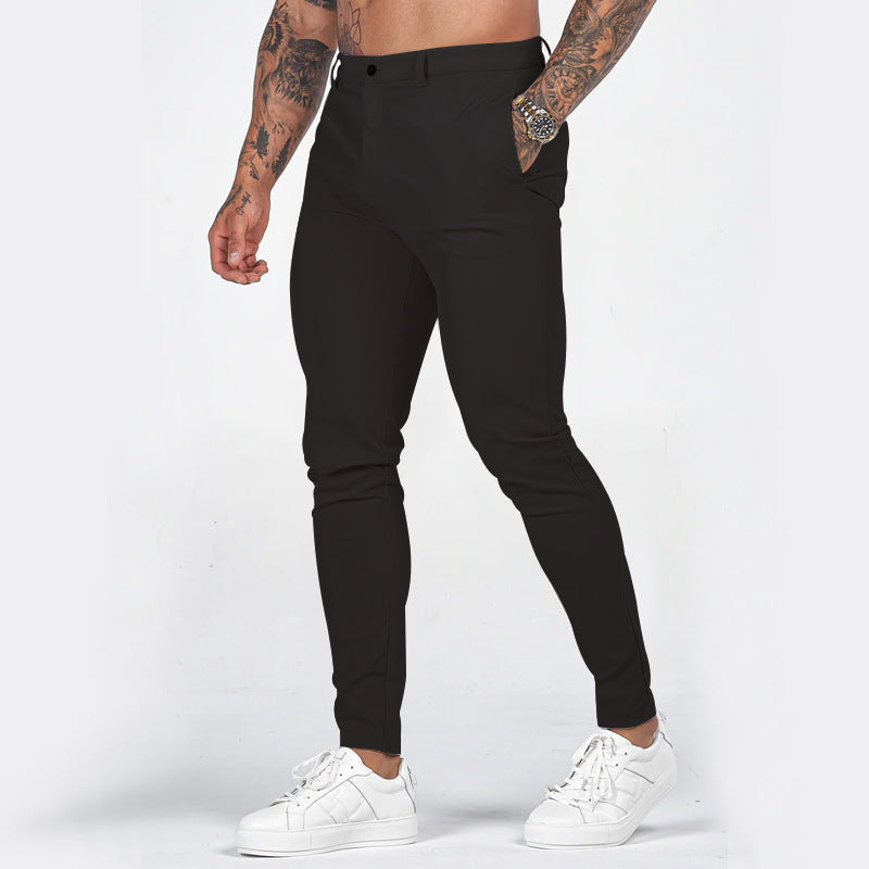 Herren elegante Slim-Fit Chinohose mit elastischem Bund und praktischen Taschen Krohn-e