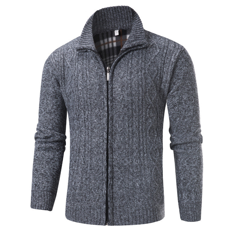 Herren modischer Strickpullover mit Stehkragen Krohn-e