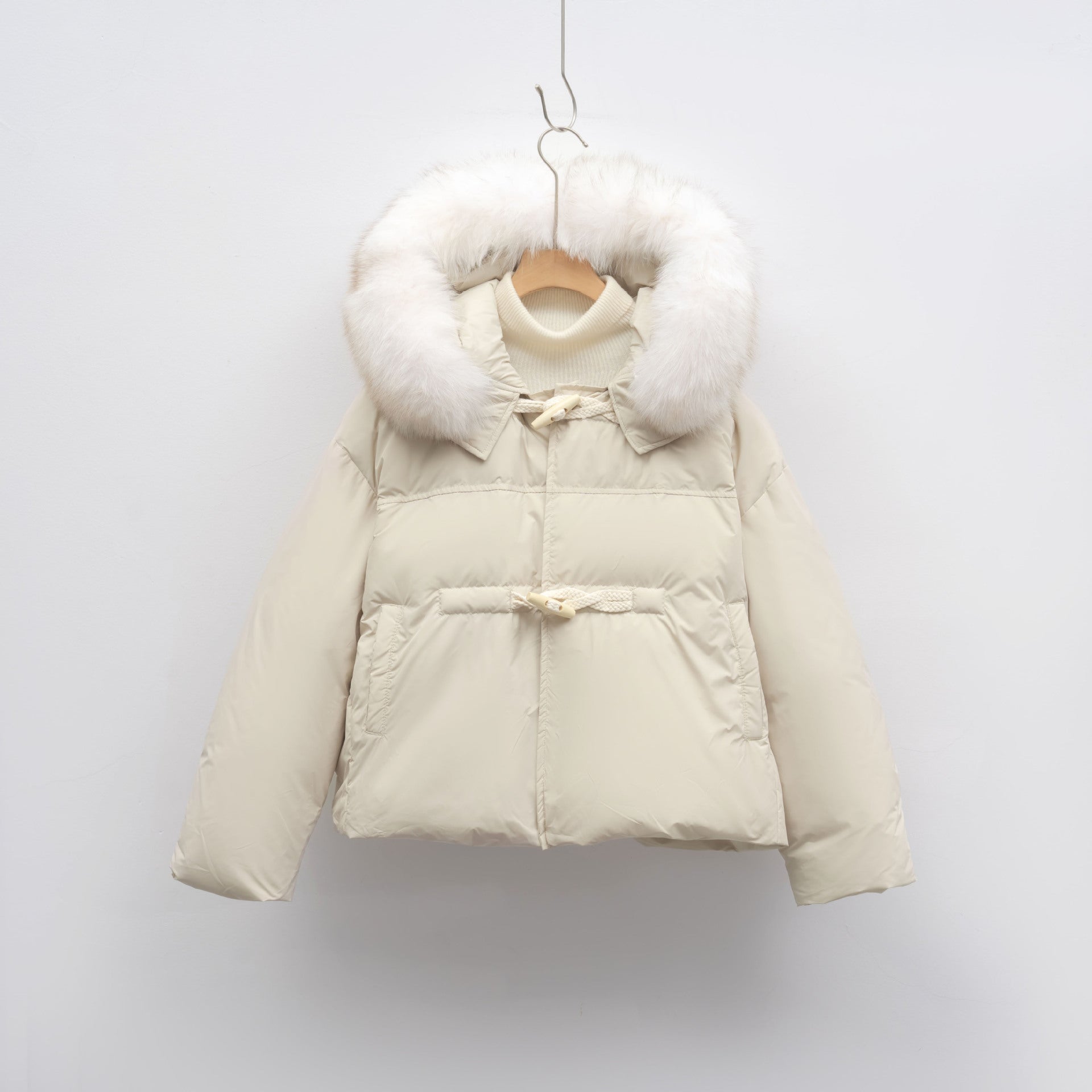 Damen modische Winterjacke mit Kunstfellkragen Krohn-e