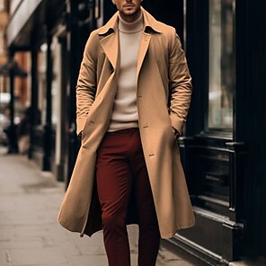 Herren eleganter, minimalistischer Langmantel Krohn-e