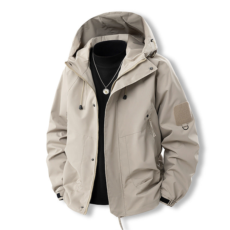 Herren Outdoor- und Freizeitjacke mit verstellbarem Kapuzenkragen und praktischen Taschen Krohn-e