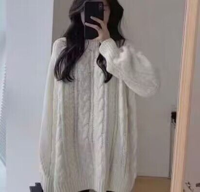 Damen Grobstrickpullover im lässigen Oversized-Stil mit Zopfmuster Krohn-e