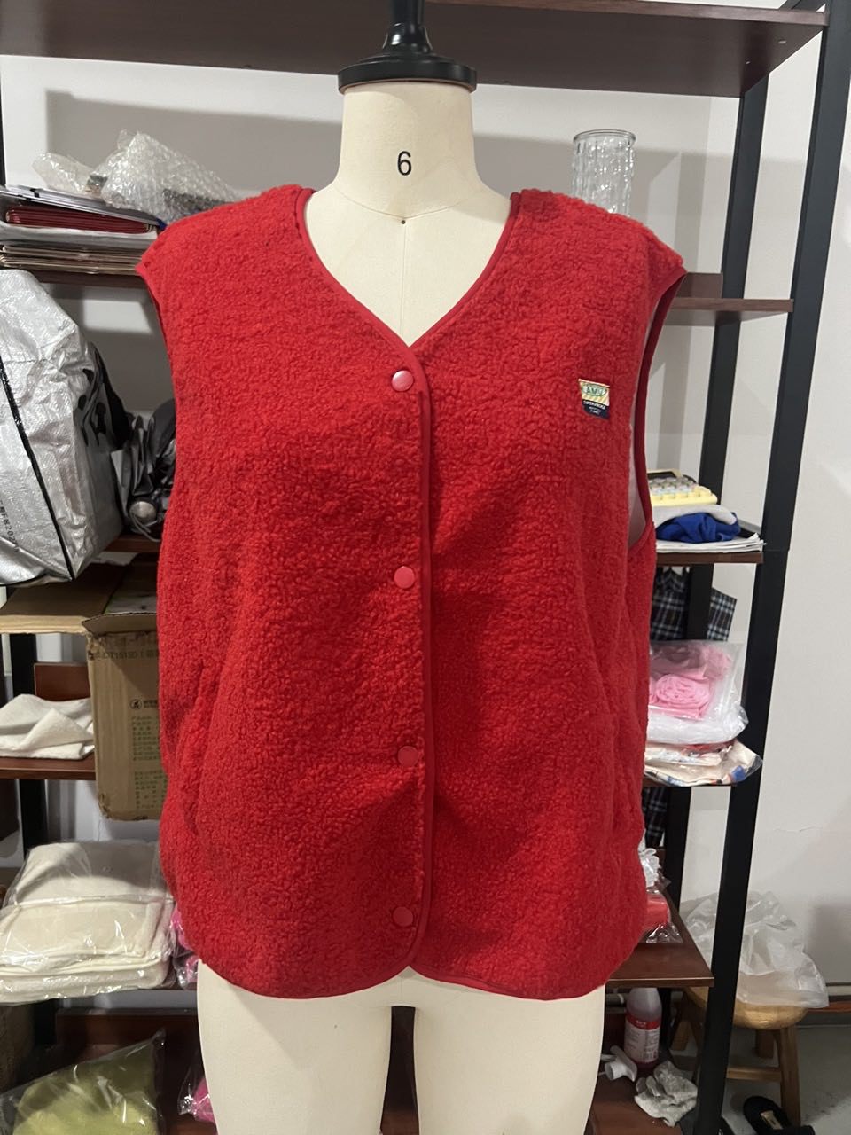 Damen Weiche und lässige Teddyweste mit seitlichen Taschen Krohn-e
