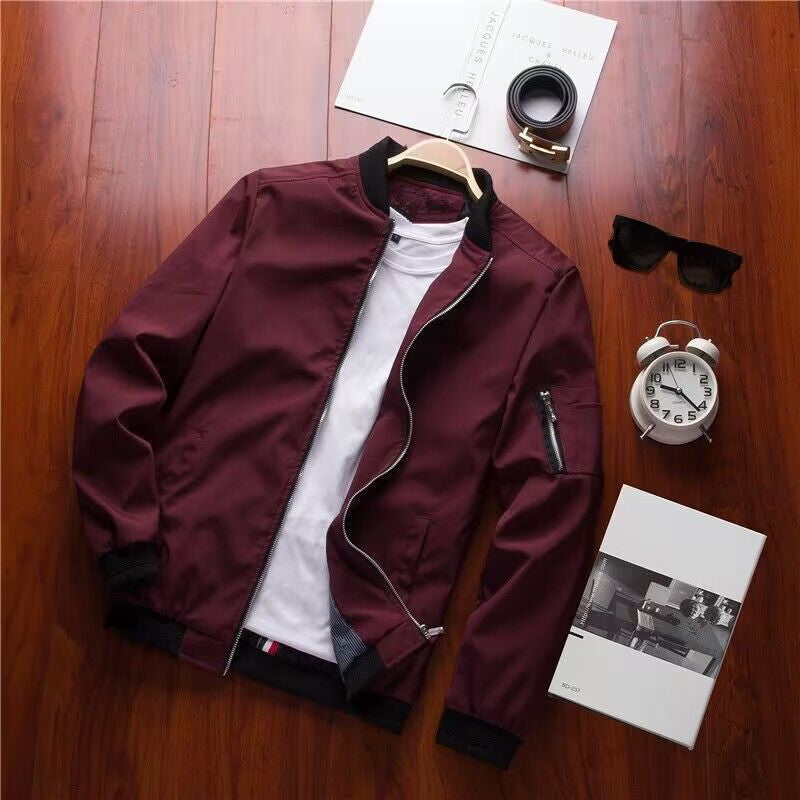 Herren moderne Bomberjacke mit praktischen Taschen und elastischen Bündchen Krohn-e
