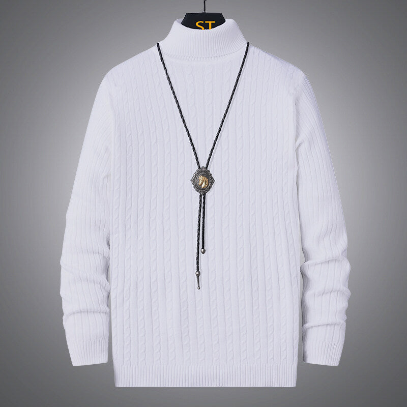 Herren Rollkragenpullover mit strukturiertem Zopfmuster Krohn-e