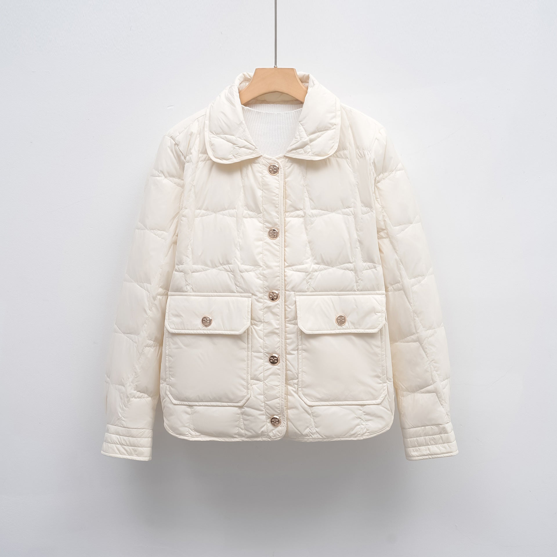 Damen modische gesteppte Jacke mit Taschen und Knopfverschluss Krohn-e