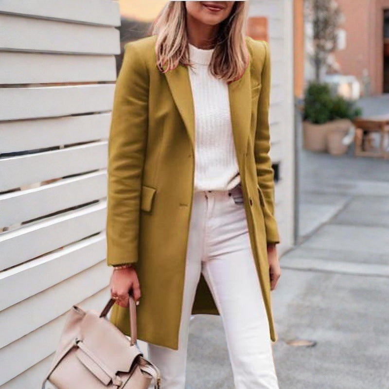 Damen eleganter und bequemer Wollmantel Krohn-e