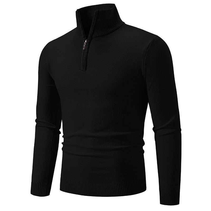 Herren Strickpullover mit hohem Kragen und praktischen Reißverschluss Krohn-e