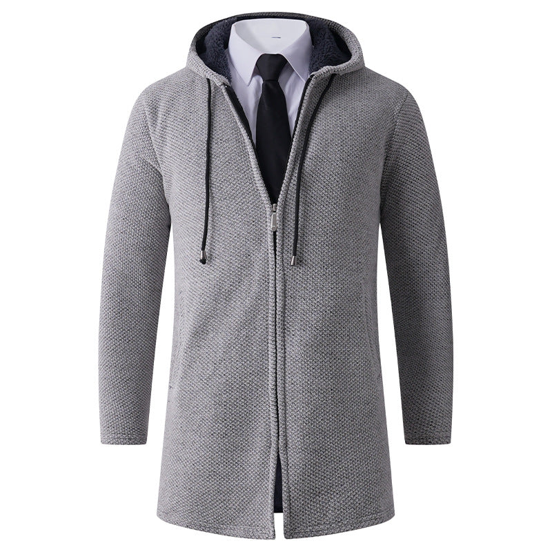 Herren lässiger Hoodie-Jacke mit außenliegendem Reißverschluss und praktischer Kapuze Krohn-e