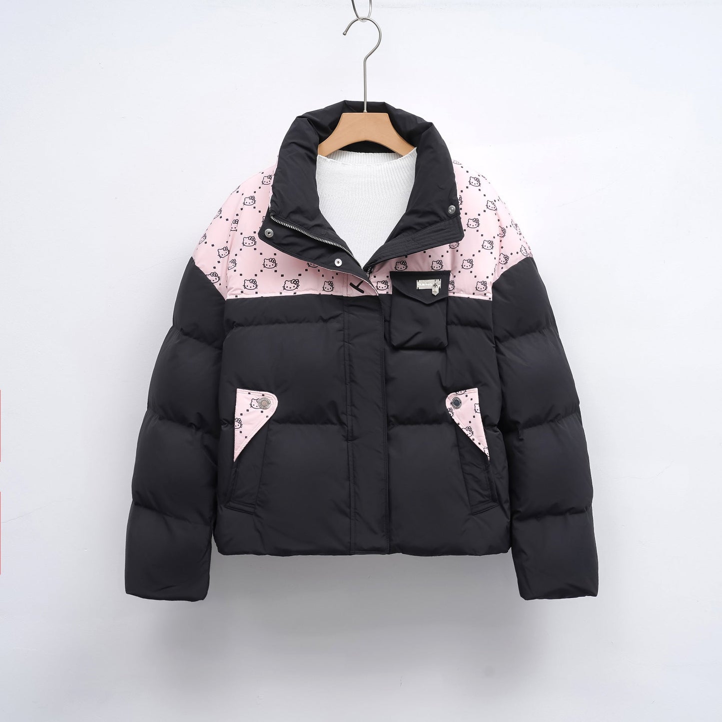 Damen Steppjacke mit hochschließendem Kragen und modischem Muster Krohn-e