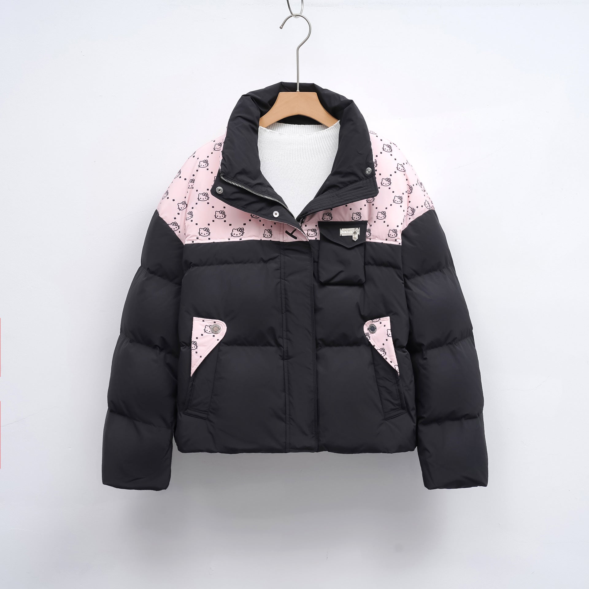 Damen Steppjacke mit hochschließendem Kragen und modischem Muster Krohn-e