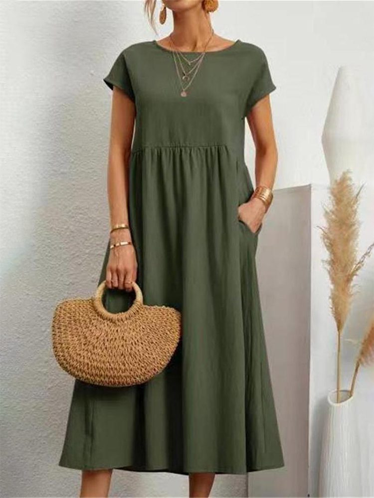 Damen Maxikleid aus leichtem, luftdurchlässigem Stoff Krohn-e