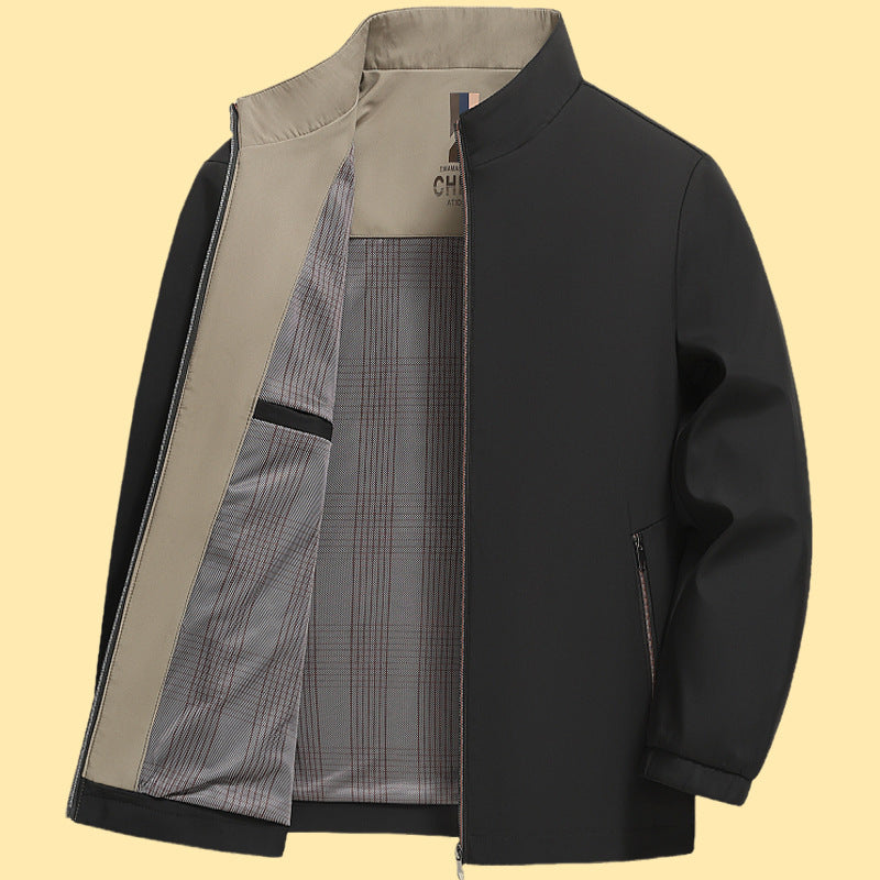Herren elegante Freizeitjacke mit Stehkragen Krohn-e