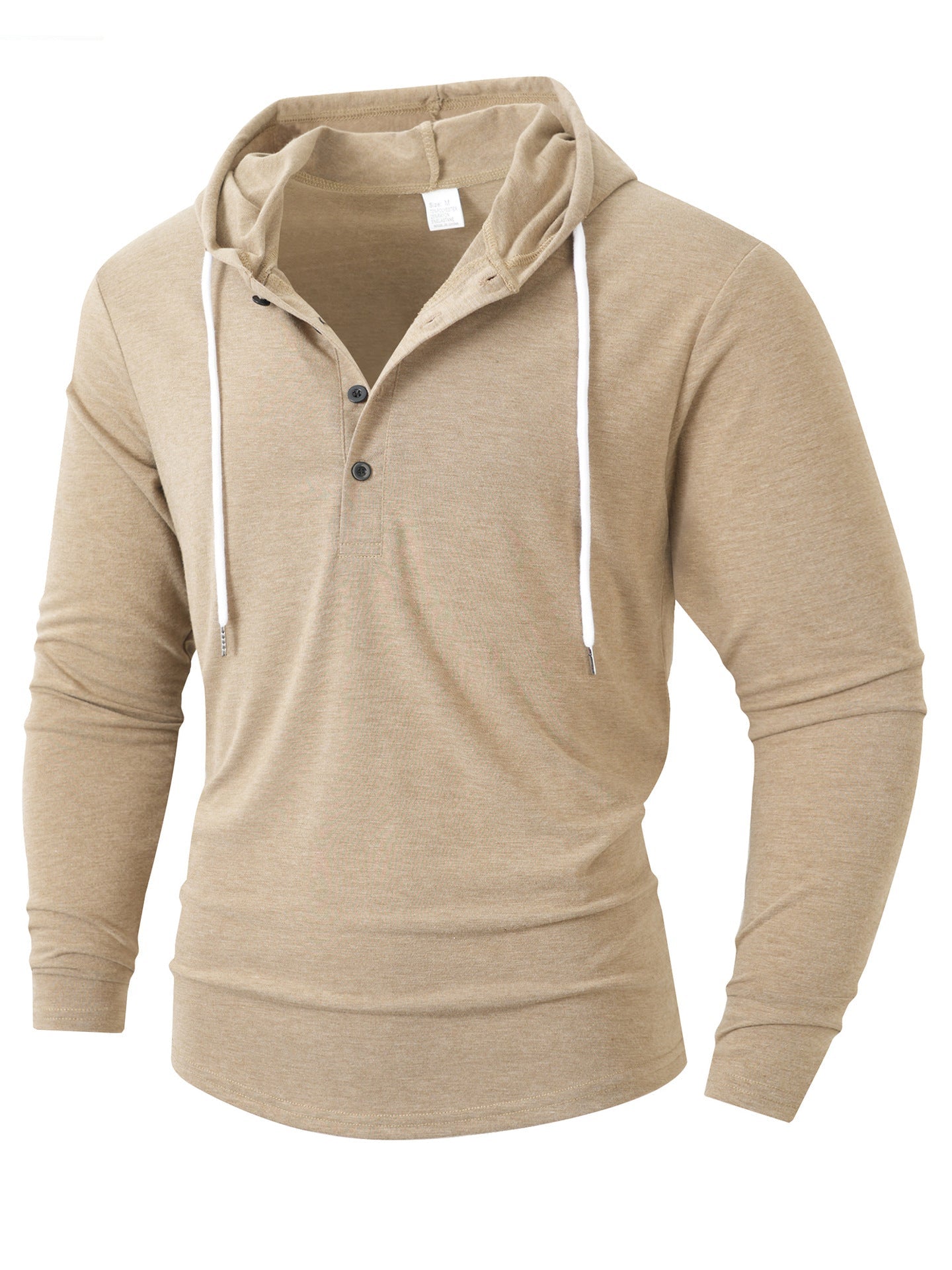 Herren Hoodie mit knöpfbarem Kragen und Kordelzug Krohn-e
