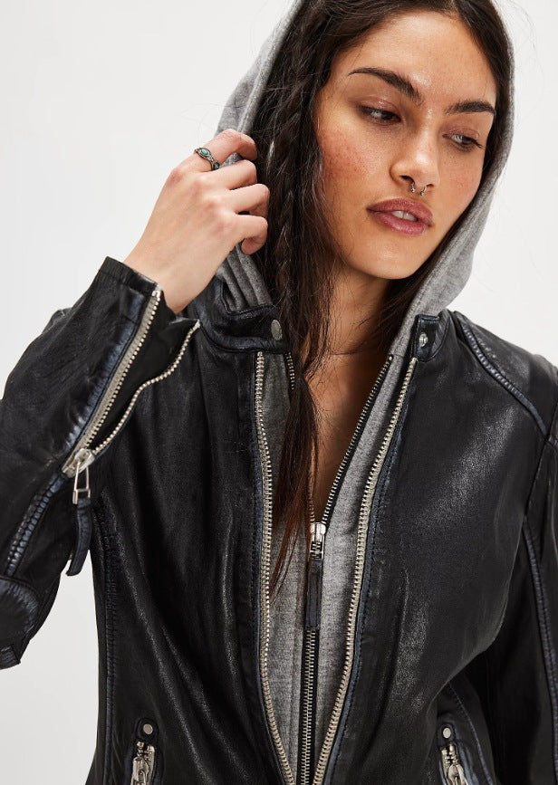 Damen stylische jacke mit abnehmbarer Kapuze Krohn-e