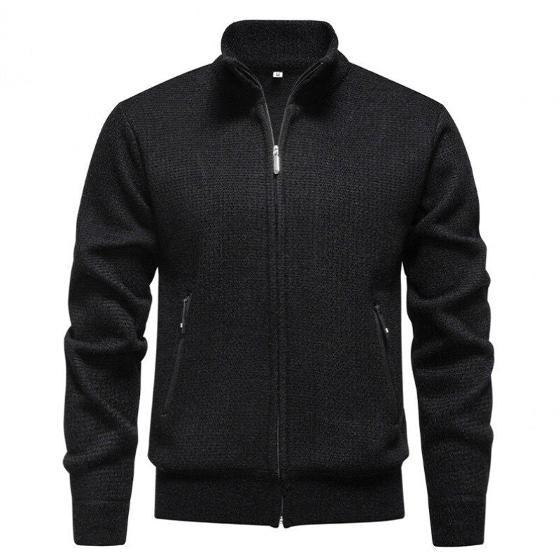 Herren Strickjacke mit modernem Reißverschluss und praktischen Taschen Krohn-e