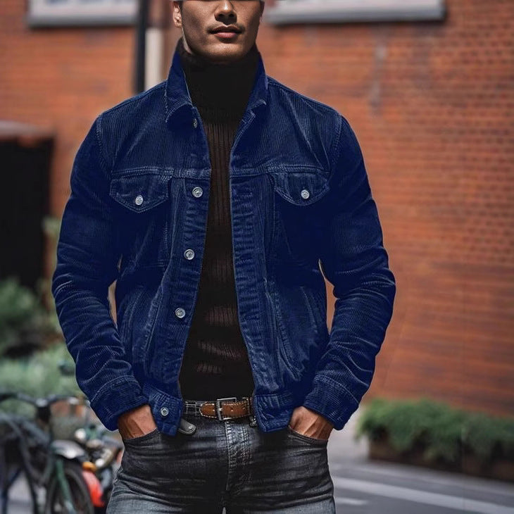 Herren Cordjacke mit klassischem Schnitt und praktischen Brusttaschen Krohn-e