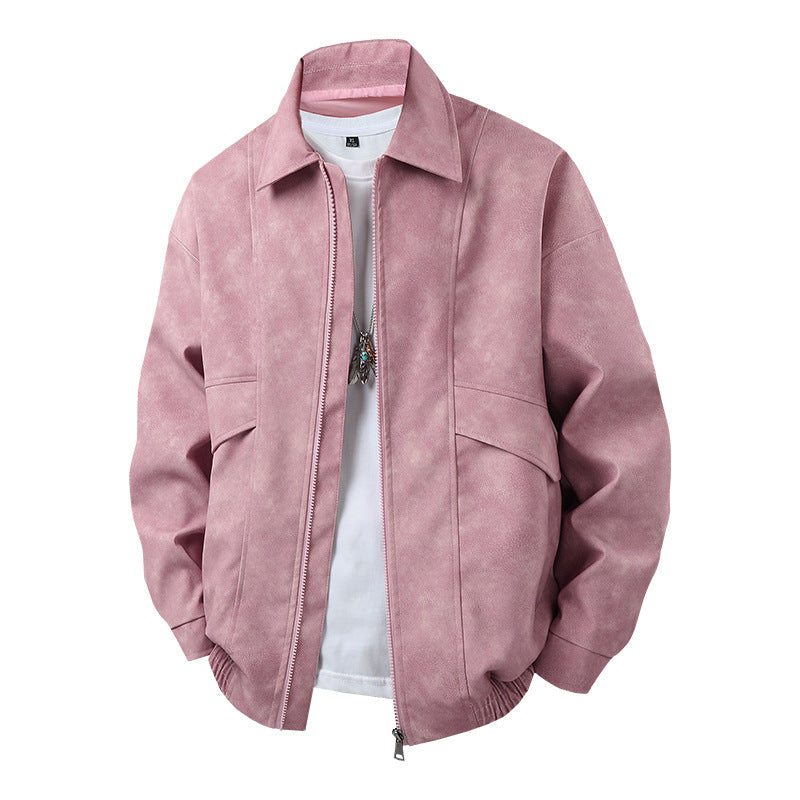 Herren Übergangsjacke im lässigen Vintage-Stil mit seitlichen Eingrifftaschen und elastischen Bündchen Krohn-e