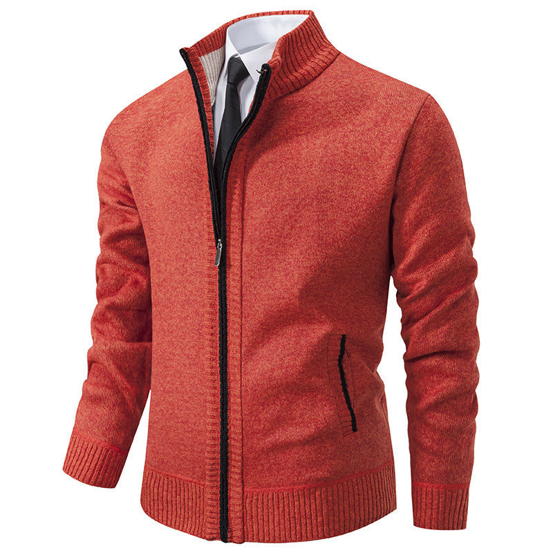 Herren sportliche Strickjacke mit Stehkragen und Reißverschluss Krohn-e