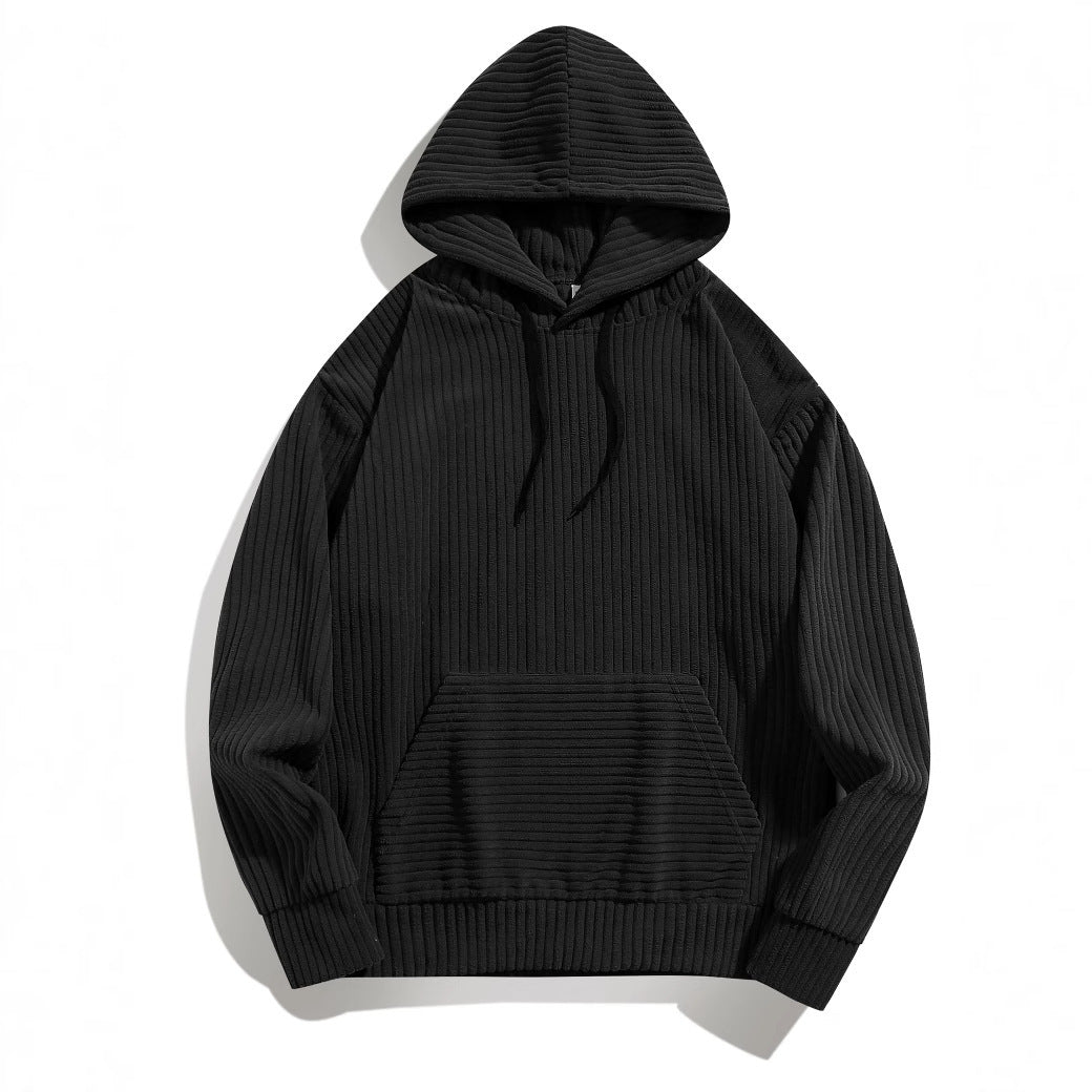 Herren Kapuzenpullover mit strukturierter Ripp-Textur und praktischen Taschen Krohn-e