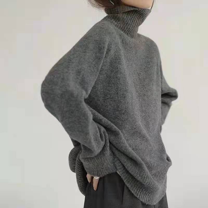 Damen bequemer Rollkragenpullover aus hochwertigem Wollmix Krohn-e