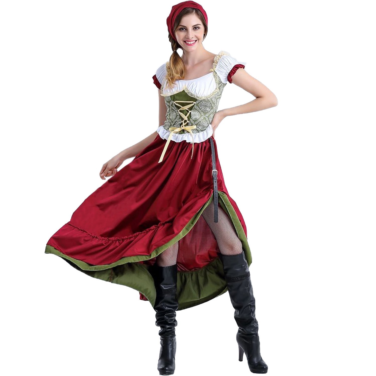 Damen Trachtenkostüm mit eleganten Rüschen und romantischem Mieder Heidi