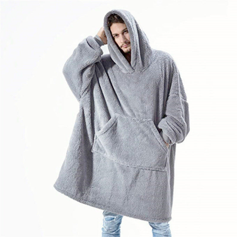 Damen Kuschelige Oversize-Hoodiejacke aus Fleece mit Kängurutasche Krohn-e