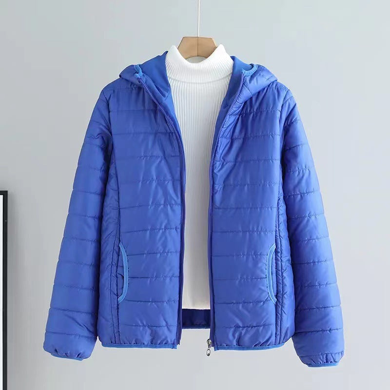 Damen gesteppte Übergangsjacke mit praktischen Taschen und Kapuze Krohn-e