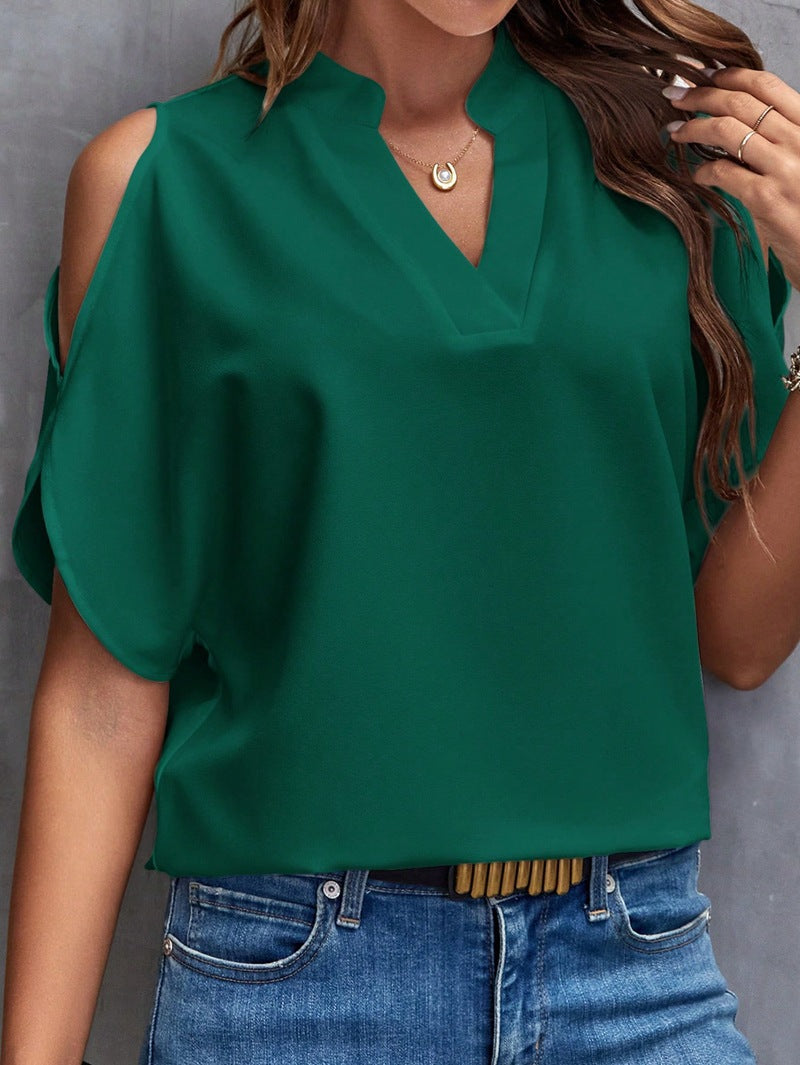 Damen elegante Bluse mit Cut-Out-Ärmeln Krohn-e