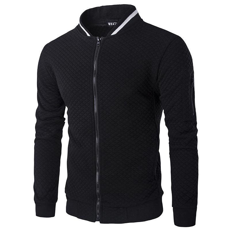 Herren modische Steppjacke mit durchgehendem Reißverschluss und Strukturdesign Krohn-e