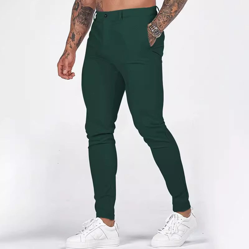 Herren elegante Slim-Fit Chinohose mit elastischem Bund und praktischen Taschen Krohn-e