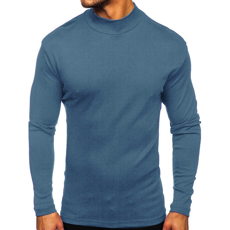 Herren Langarmshirt mit Stehkragen aus hochwertigem Material Krohn-e