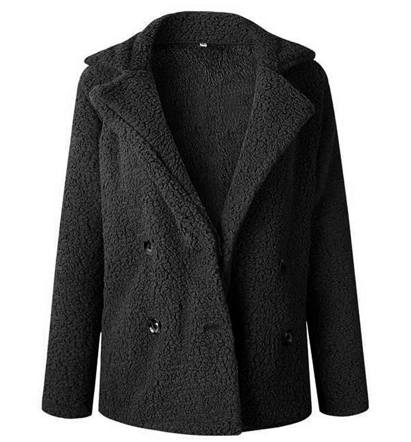 Damen Flauschiger Doppelreiher Blazer aus Kunstfell Krohn-e