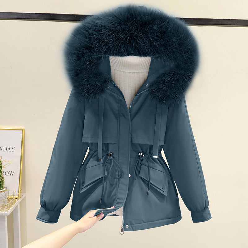 Damen Winterjacke mit funktionalem Reißverschluss und abnehmbarem Kunstpelzkragen Krohn-e