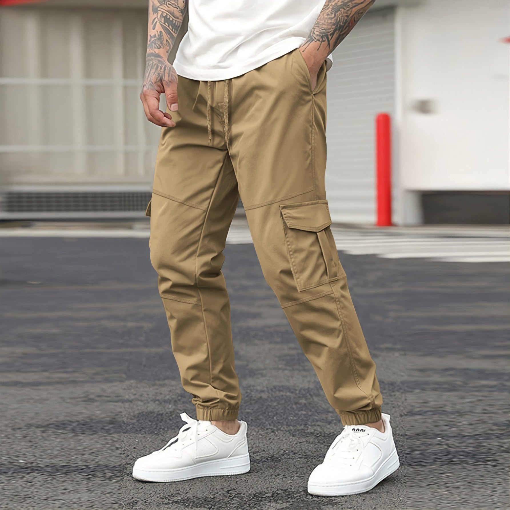 Herren Cargo-Jogginghose mit elastischem Bund und praktischen Cargotaschen Krohn-e