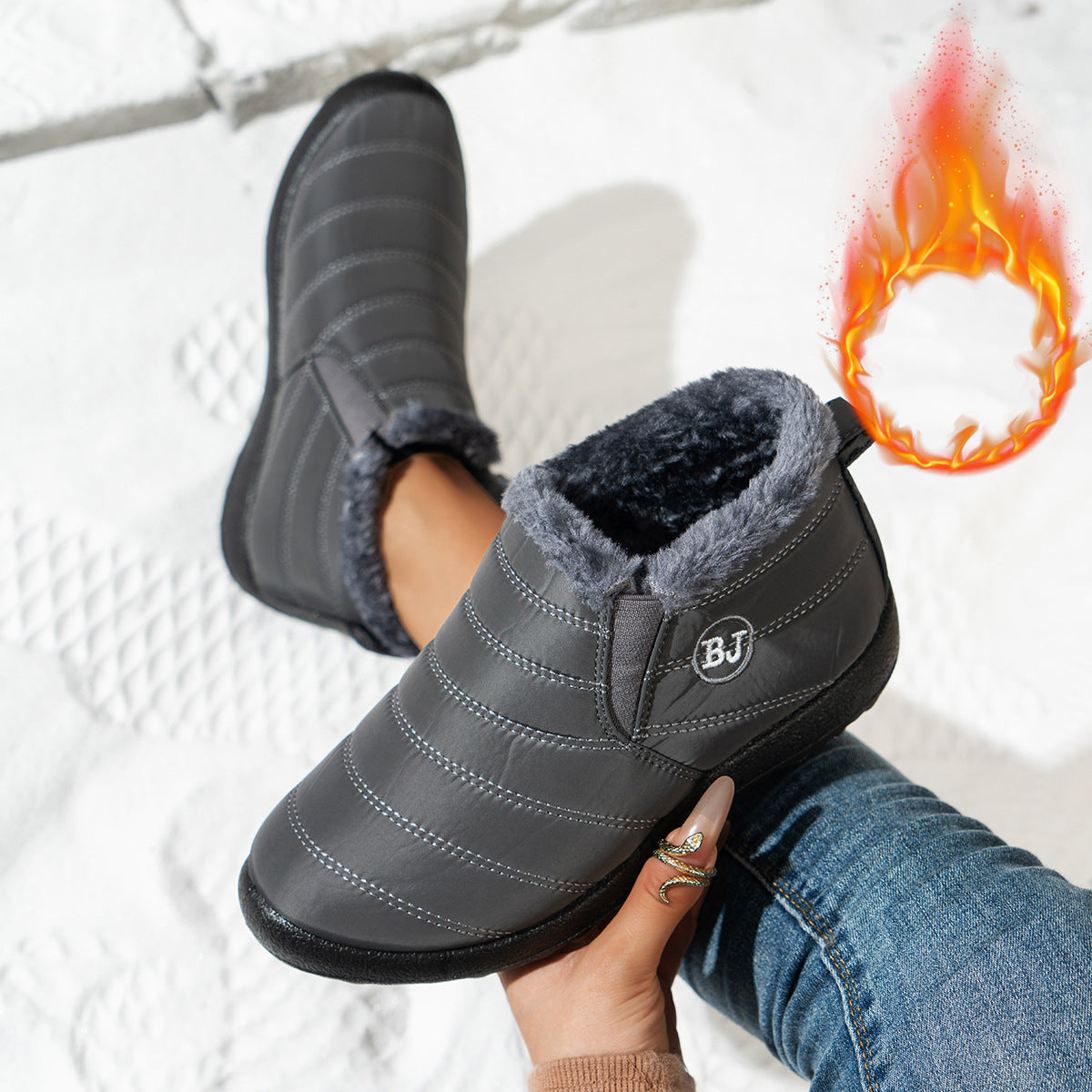 Damen Komfortable Winterboots mit kuscheligem Futter und rutschfester Sohle Krohn-e