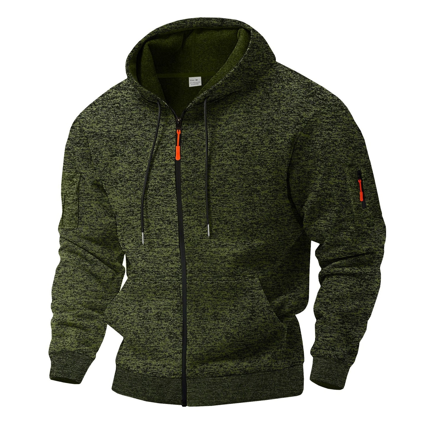 Herren sportlicher Kapuzenpullover mit atmungsaktiver Struktur und farblich abgesetzten Reißverschluss-Details Krohn-e