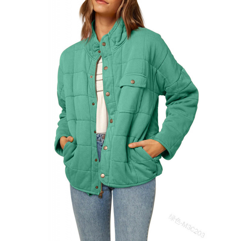 Damen Steppjacke mit dekorativem Knopf Krohn-e