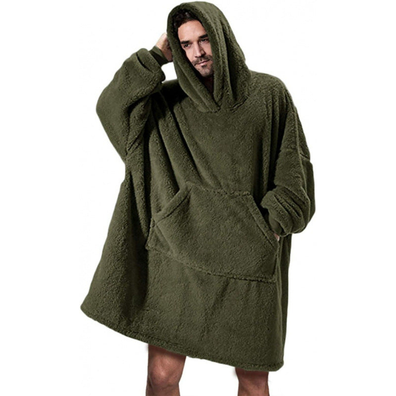 Damen Kuschelige Oversize-Hoodiejacke aus Fleece mit Kängurutasche Krohn-e