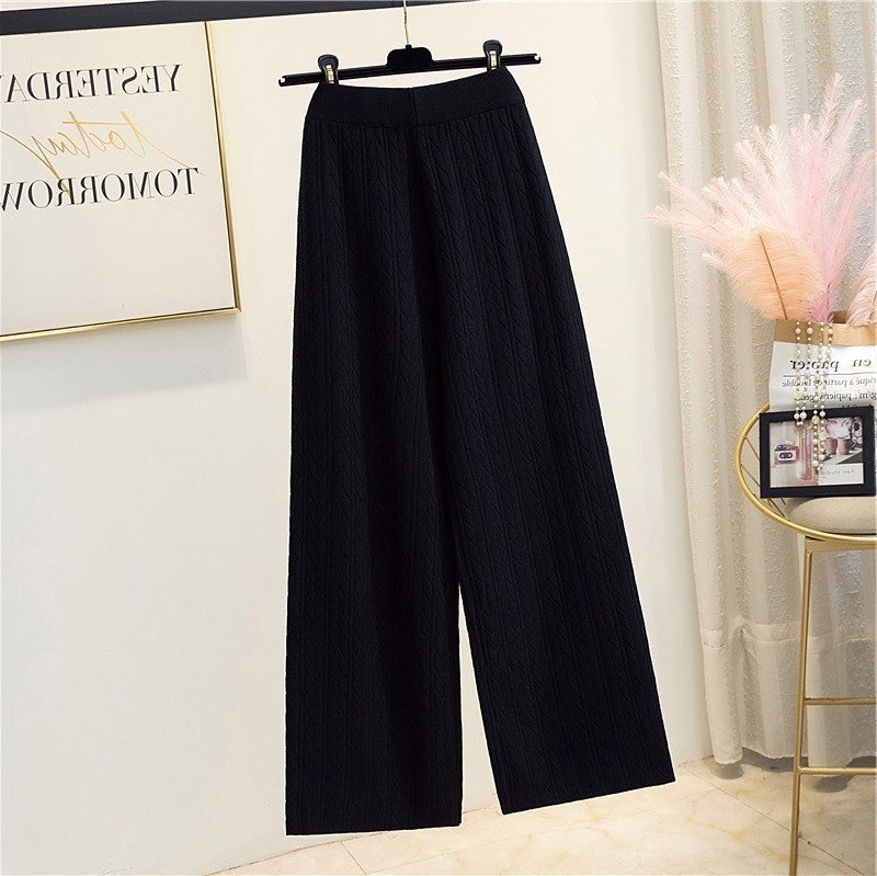 Damen Weite Strickhose mit Zopfmuster Krohn-e