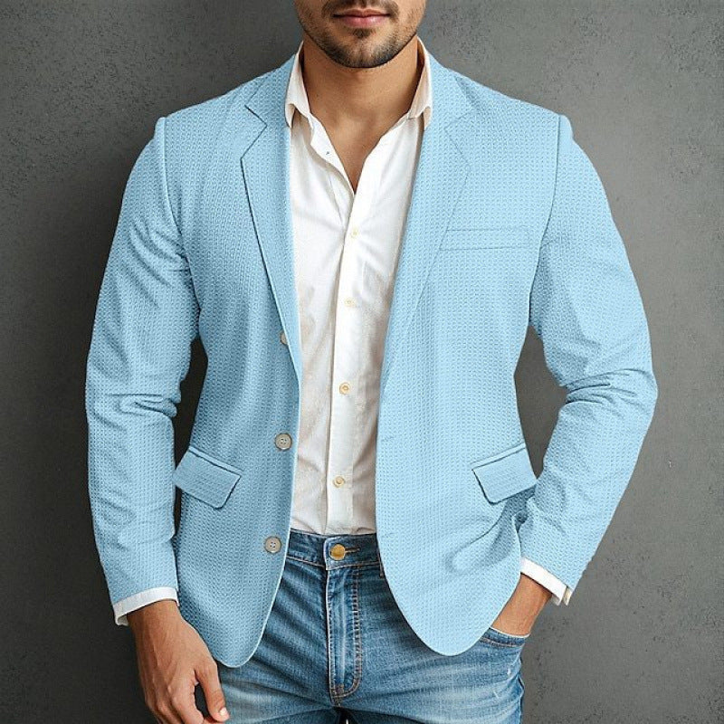 Herren eleganter Blazer mit strukturiertem Design und praktischen Taschen Krohn-e