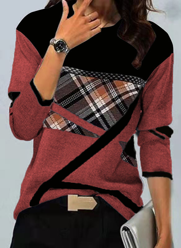 Fudus Langarmshirt: entspanntes, bedrucktes Rundhals-Shirt